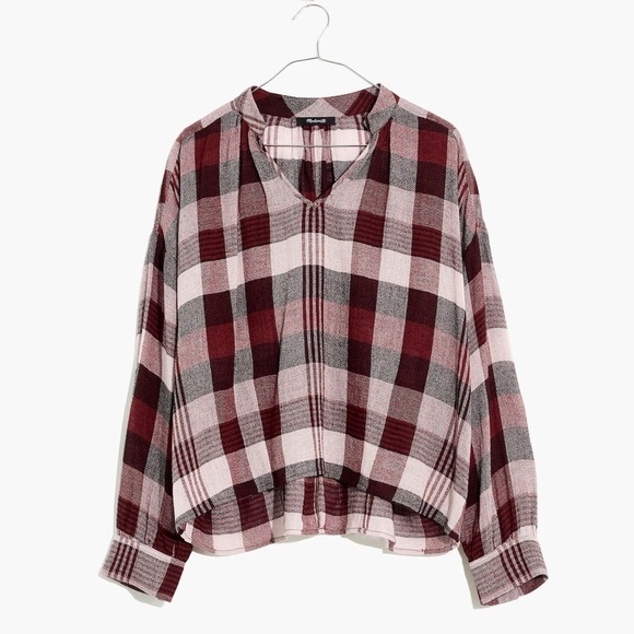 Madewell Highroad Popover Shirt in Schorr Plaid size Small NWT - Picture 5 of 11
